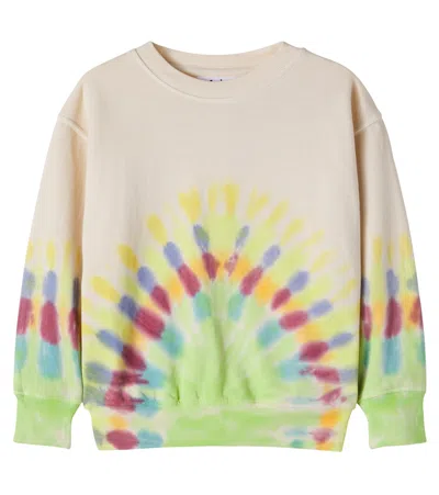 Molo Kids' Memphis Tie-dye Cotton Sweatshirt In Sand