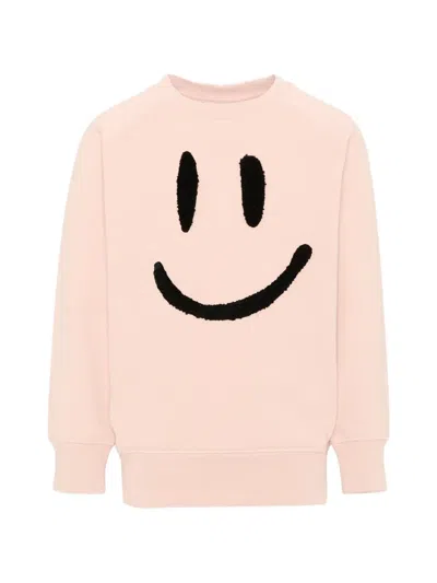 Molo Kids' Mike Smiley-patch Sweatshirt In Pink