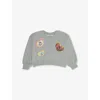 Molo Grey Melange Miki Sequin-graphic Cotton-jersey Sweatshirt 4-12 In Gray
