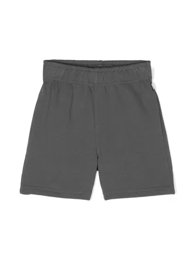 Molo Kids' Mini-logo Tag Jersey Shorts In Grey
