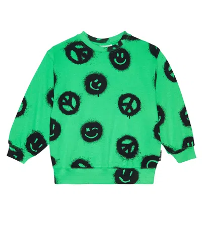 Molo Kids' Monti Organic Cotton Sweatshirt In Green