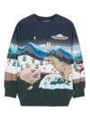 Molo Boy's Monti Animated Sweatshirt In Blue