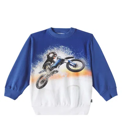 Molo Kids' Monti Printed Cotton Jersey Sweatshirt In Multicoloured