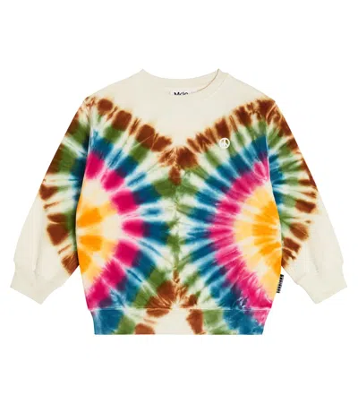 Molo Kids' Monti Tie-dye Cotton Sweatshirt In Multicolor