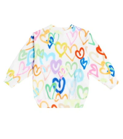 Molo Kids' Monty Printed Cotton Sweatshirt In Variety Hearts