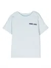 Molo More Love-print Cotton T-shirt In Blue