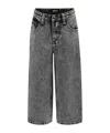 Molo Grey Jeans For Kids With Peace Symbol In Gray