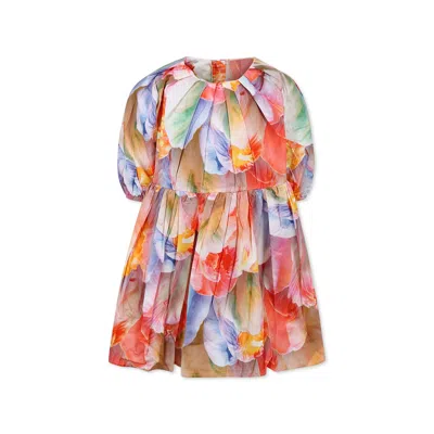 Molo Kids' Multicolor Dress For Girl With Tulip