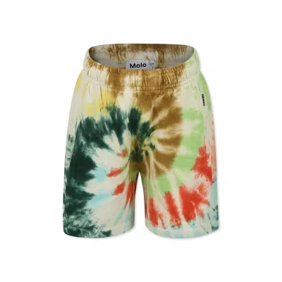 Molo Multicolor Shorts For Kids With Ti Dye Print