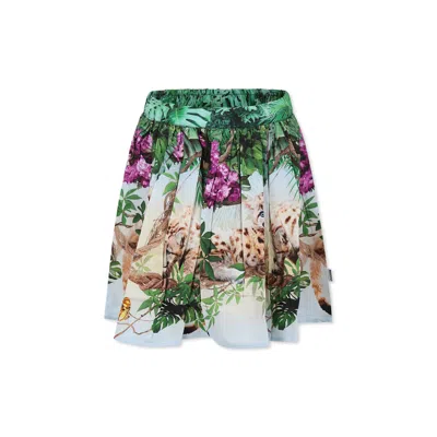 Molo Kids' Multicolor Skirt For Girl With Puma