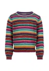 Molo Rainbow-stripe Sweater In Multi