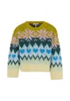 Molo Multicolor Sweater For Girl With Nordic Motif In Multi