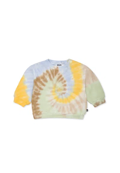 MOLO MULTICOLOR SWEATSHIRT FOR BABYKIDS WITH TIE DYE PRINT