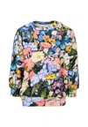 Molo Multicolor Sweatshirt For Girl With Flowers In Multi