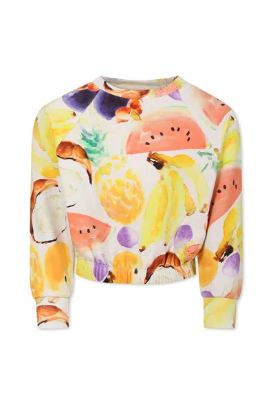 Molo Kids' Multicolor Sweatshirt For Girl With Fruit Print