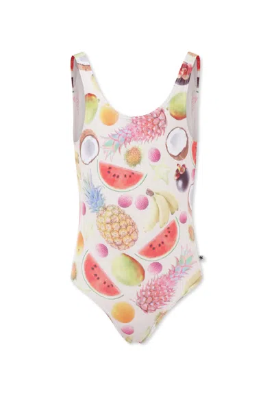Molo Kids' Multicolor Swimsuit For Girl With Fruits