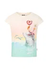 Molo Multicolor T-shirt For Girl With Dolphin In Multicolor