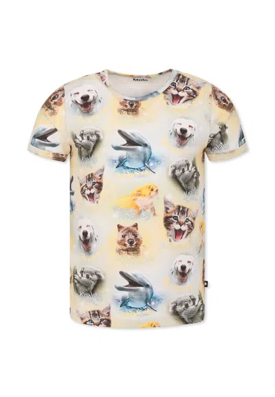 Molo Multicolor T-shirt For Kids With Animals