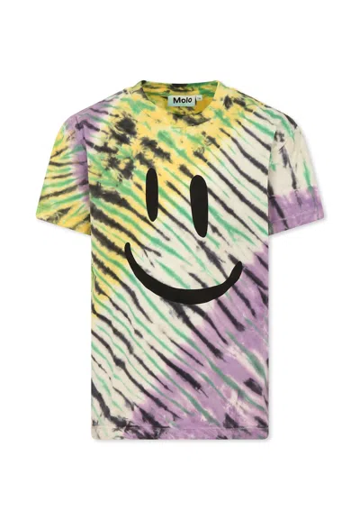 Molo Multicolor T-shirt For Kids With Smiley