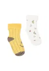 Molo Multicolor Terry Socks Set For Kids With Smiley And Fruits In Multi