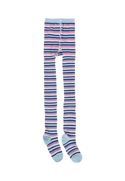 Molo Kids' Multicolor Tights For Girl In Purple
