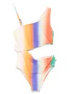 Molo Naan Printed Swimsuit In Orange