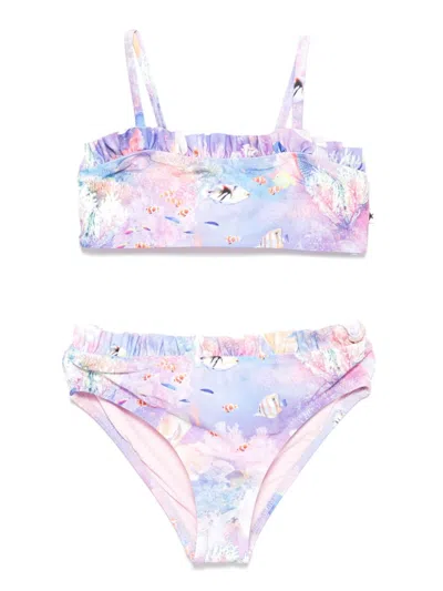 Molo Kids' Naila Bikini Set In Purple