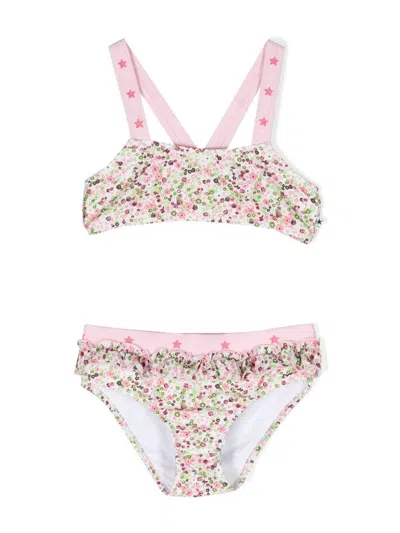 Molo Kids' Naila Floral Bikini In White