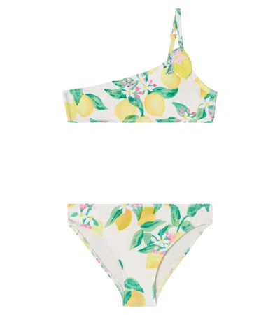 Molo Kids' Naja Printed Bikini In Green