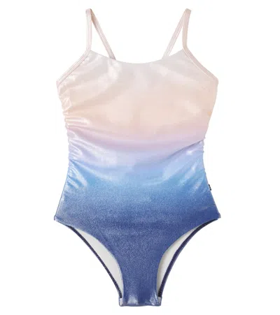Molo Kids' Nanna Ombré Swimsuit In Multi