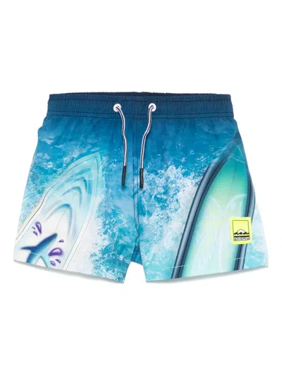 Molo Kids' Neal Swim Shorts In Blue