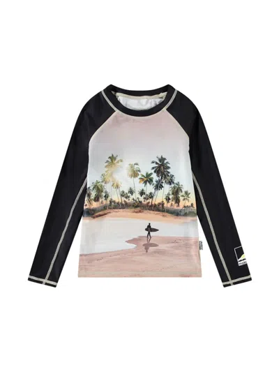Molo Kids' Neptune Swim T-shirt In Multicolor
