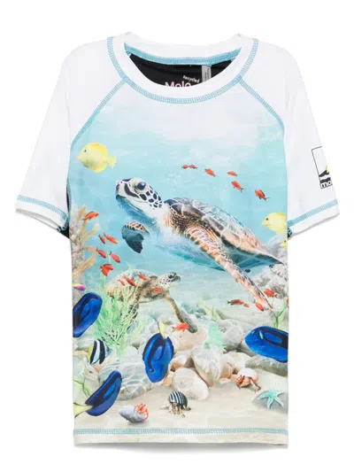 Molo Kids' Neptune T-shirt In Blue