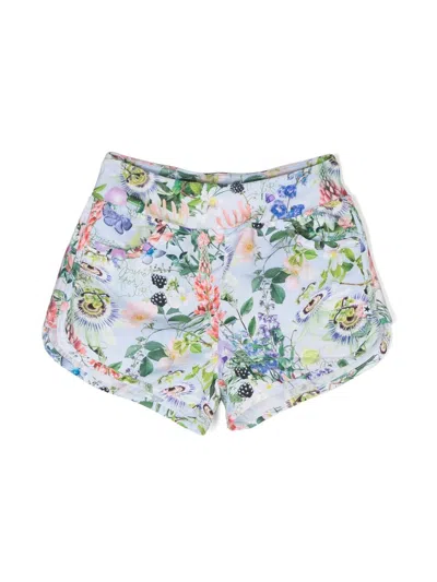 Molo Kids' Neva Printed Shorts In Blue