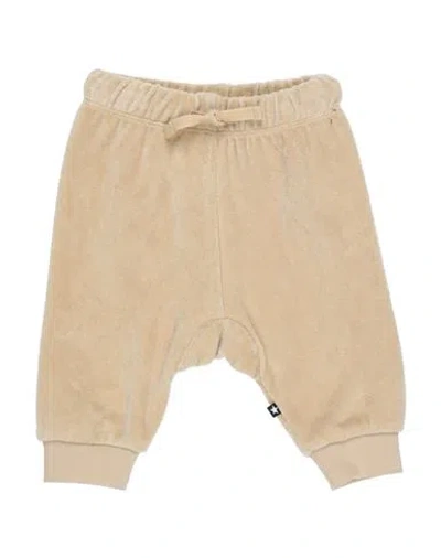 Molo Babies'  Newborn Pants Sand Size 3 Organic Cotton In Beige