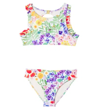 Molo Kids' Nia Floral Bikini In Flowerpress