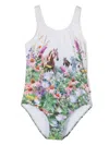 Molo Nika Graphic-print Swimsuit In White