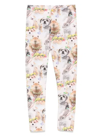 Molo Kids' Niki Leggings In Neutrals