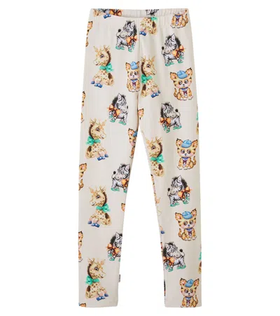 Molo Niki Printed Cotton-blend Leggings In Multi
