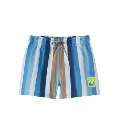 Molo Niko Striped Swim Trunks In Multi