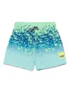 Molo Boy's Niko Splatter Swim Trunks In Blue