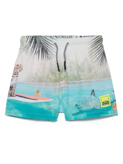 Molo Babies' Niko Swim Shorts In Green