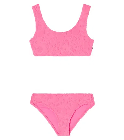 Molo Kids' Nola Terry Bikini In Pink