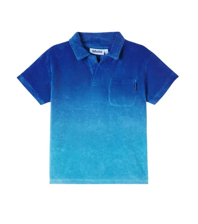 MOLO OMBRÉ COTTON TERRY POLO SHIRT