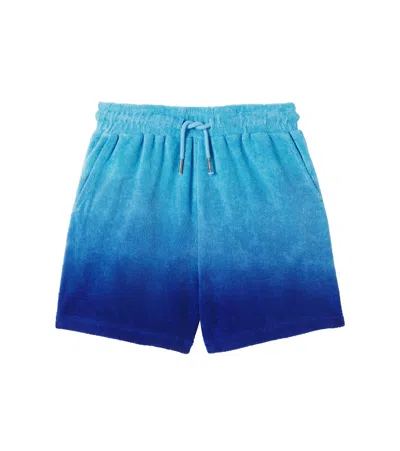 Molo Boy's Abay Ombre Cotton Drawstring Shorts In Mazarine Blue