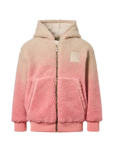 Molo Kids' Ombre Teddy-fleece Jacket In Pink