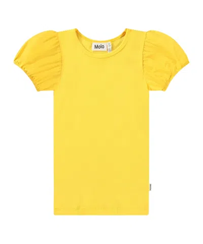 Molo Kids' Open-necked Black Shirt In Mimosa