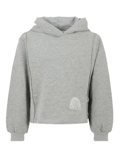 Molo Kids' Organic-cotton Hoodie In Gray