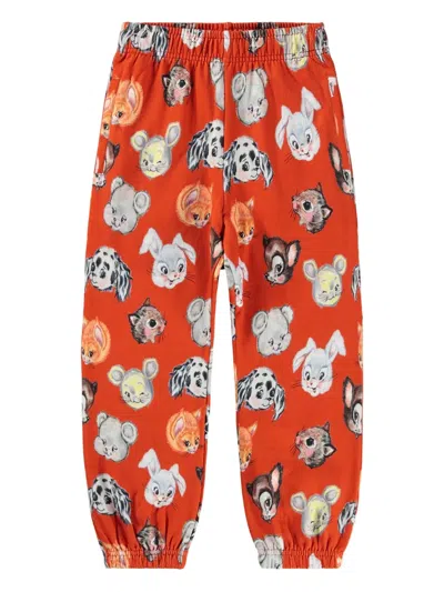 Molo Kids' Organic-cotton Trousers In Red