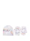Molo Pegasus-print Hat Glove Set (set Of Two) In Neutral